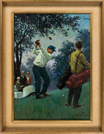 ARTHUR SARNOFF (1912-2000) 18th Hole at Dusk. [GOLF]